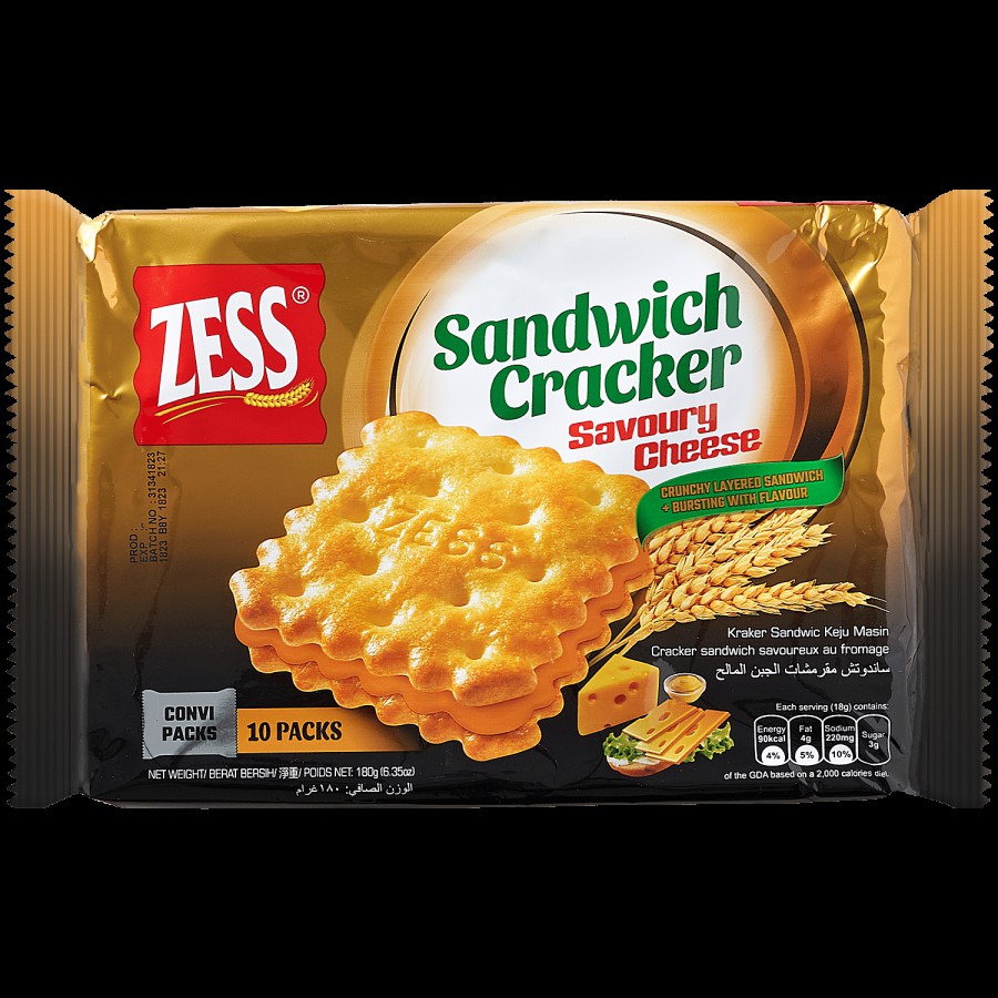 Zess Savoury Cheese Sandwich Cracker