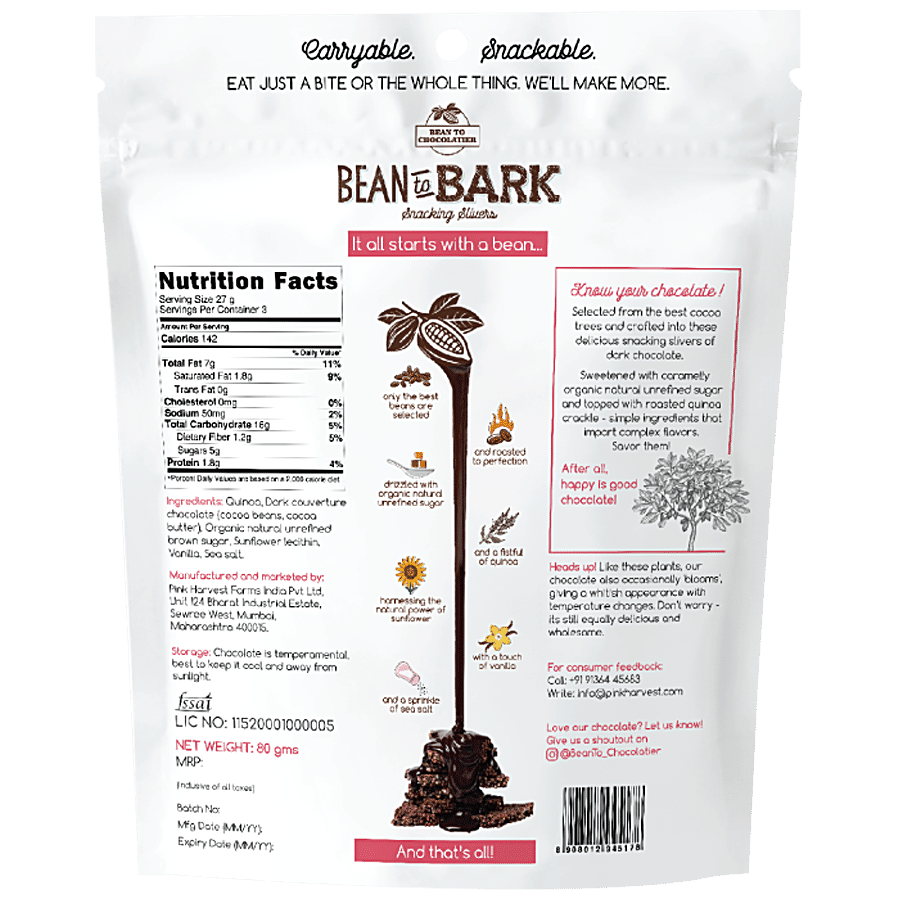 Bean To Bark Quinoa Crackle