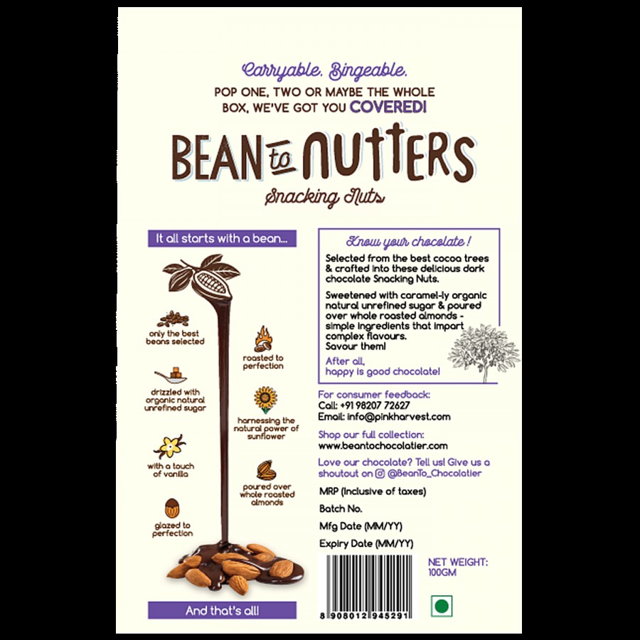 Bean To Nutters Dark Chocolate Almond