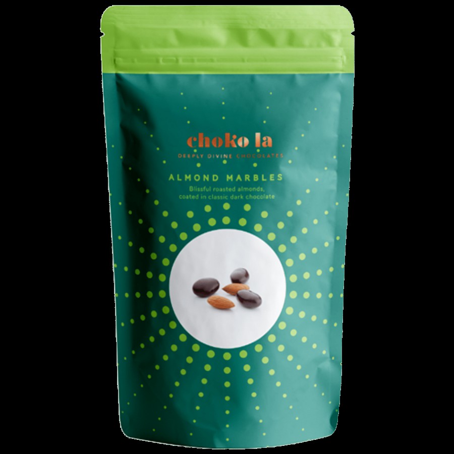 Chokola  Almond Vegan Marbles - Coated In Classic Dark Chocolate