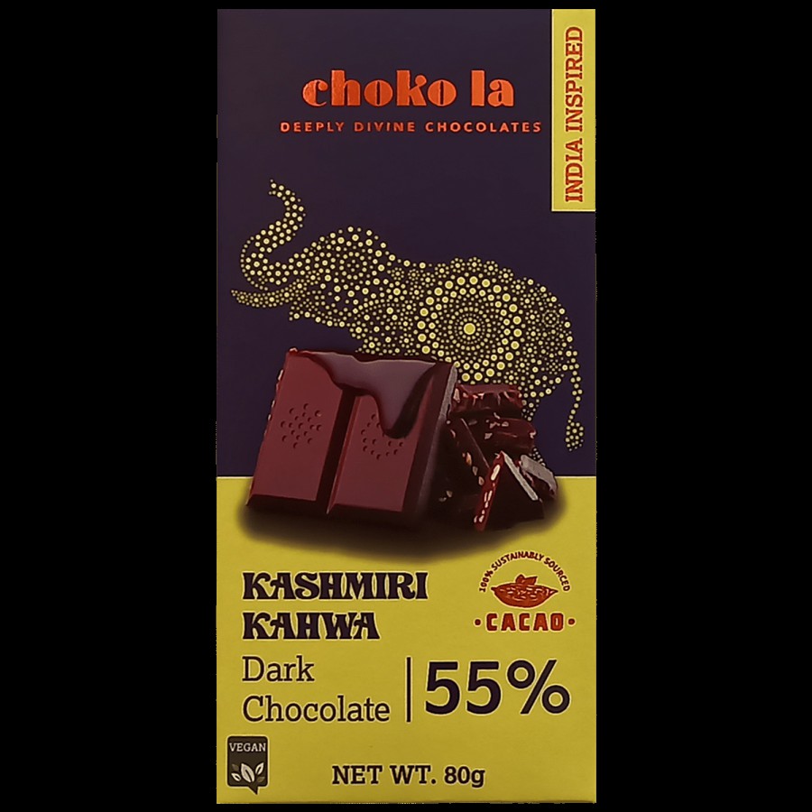 Chokola  Kashmiri Kahwa 55% Dark Chocolate - Spice Blend