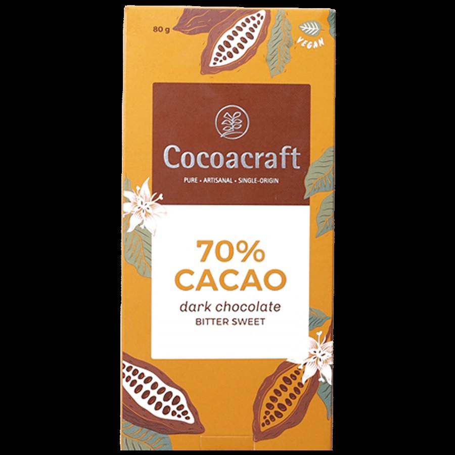 Cocoacraft 70% Cacao Bitter Sweet Dark Chocolate Couverture - Classic