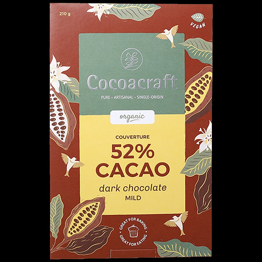 Cocoacraft Organic 52% Dark Chocolate Couverture - Mild