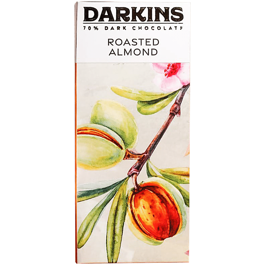 Darkins 70% Artisanal Dark Chocolate With Roasted Almonds