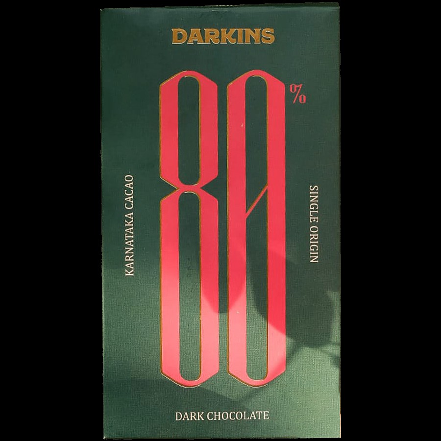 Darkins 80% Artisanal Dark Chocolate - Karnataka Single Origin