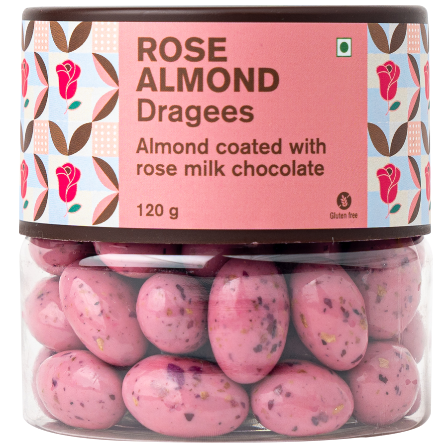 Entisi  Rose Almonds Dragees - Chocolate Coated