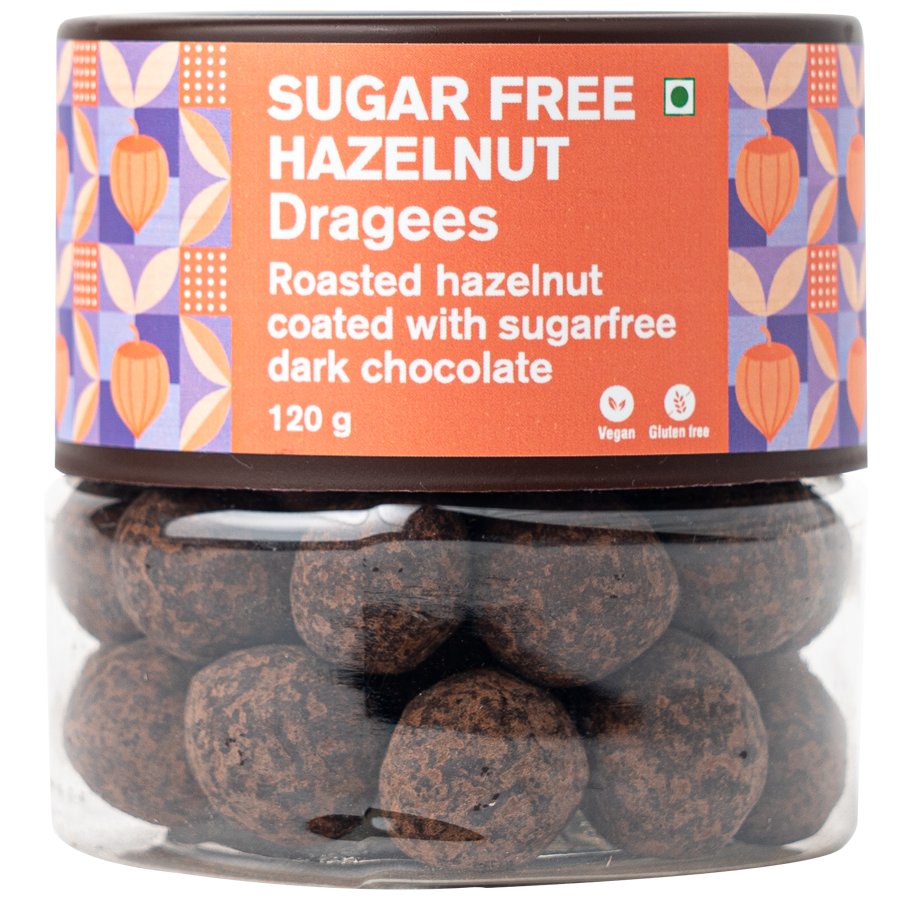 Entisi  Sugar Free Hazelnut Dragees - Dark Chocolate Coated