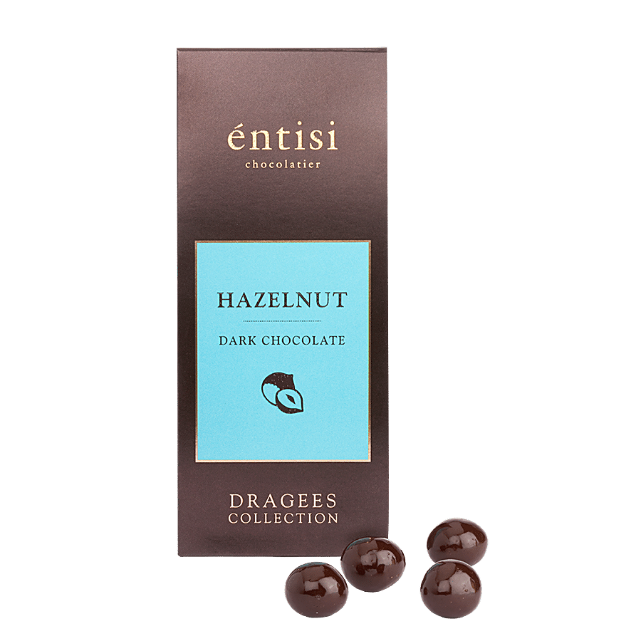 Entisi  Whole Hazelnuts Coated With Dark Chocolate