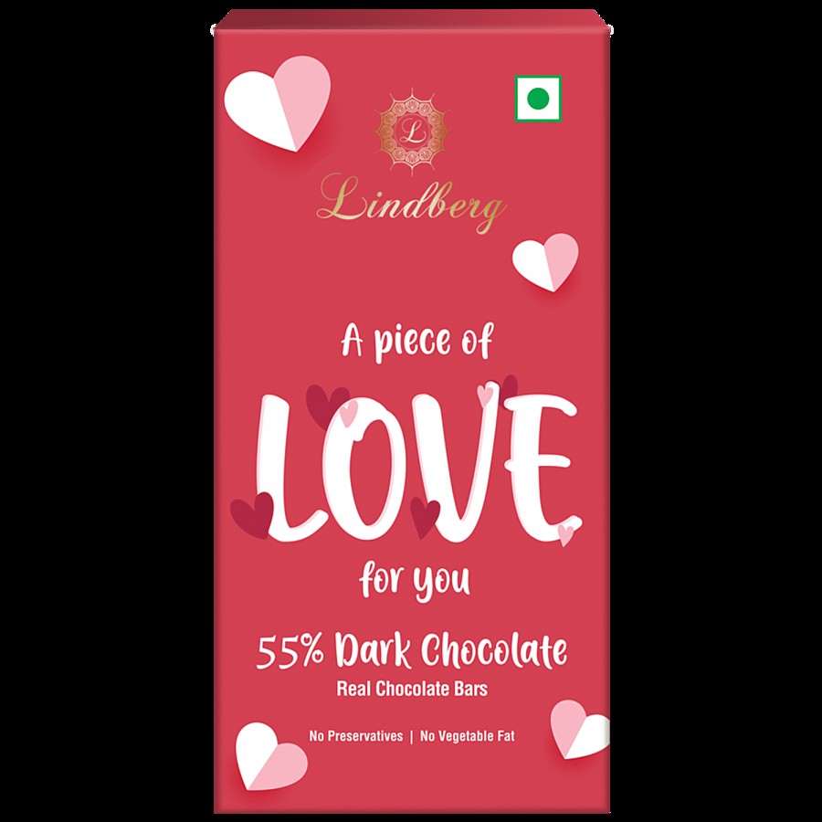 Lindberg I Love You Message Bar - 55% Dark Chocolate