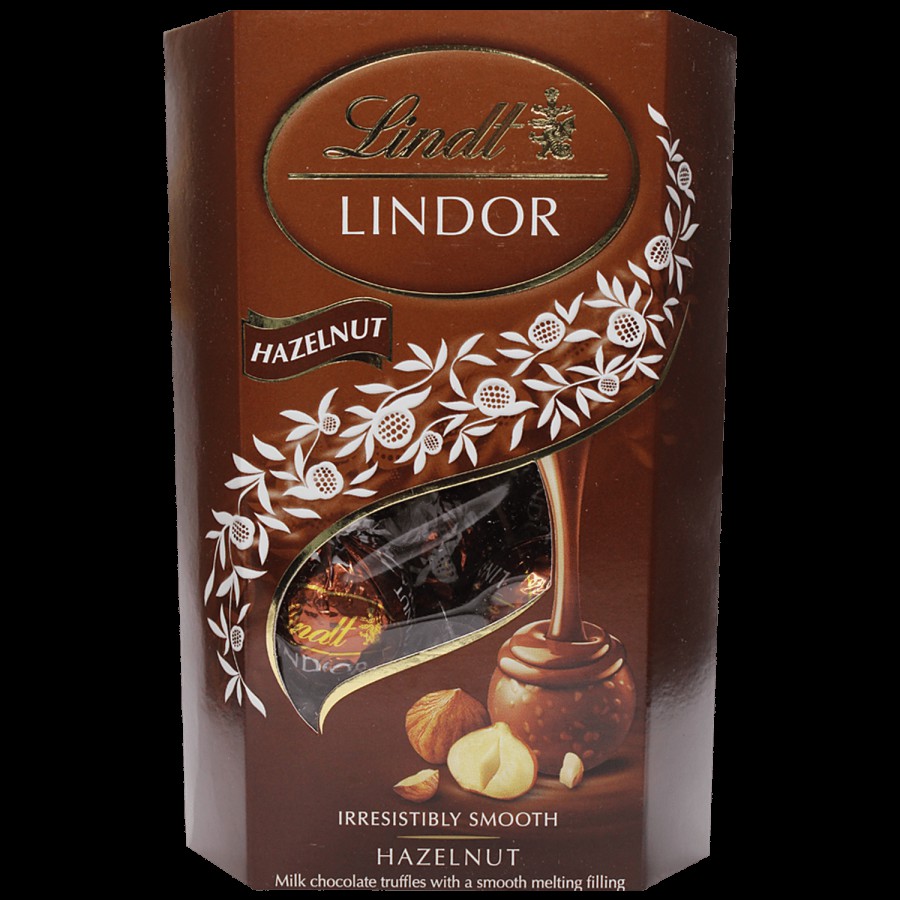 Lindt Lindor Hazelnut Milk Chocolate Truffles - Smooth