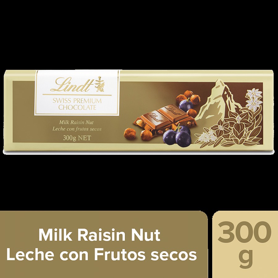 Lindt Swiss Premium Milk Raisin Nut Chocolate