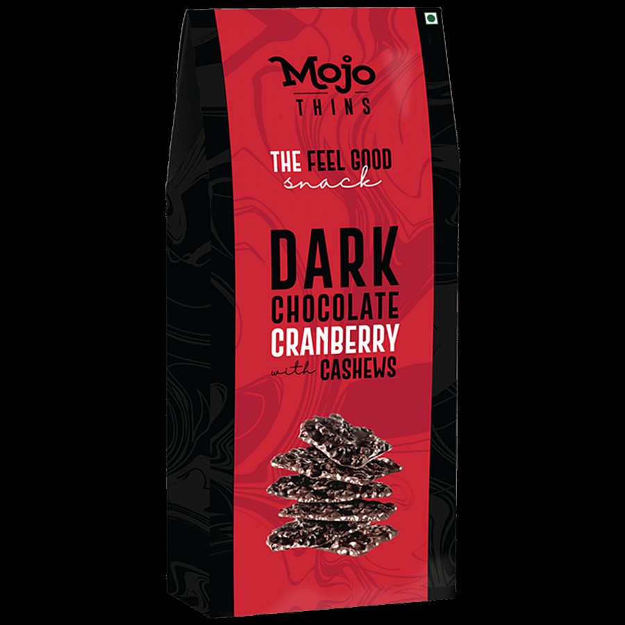 MOJO THINS Dark Chocolate Cranberry With Cashews