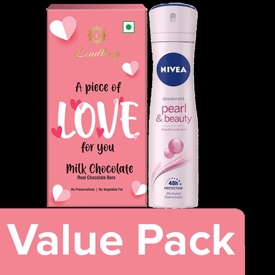 NIVEA Valentine's Day Lindberg Chocolate & NIVEA Berry Face Care Gift Set for Her