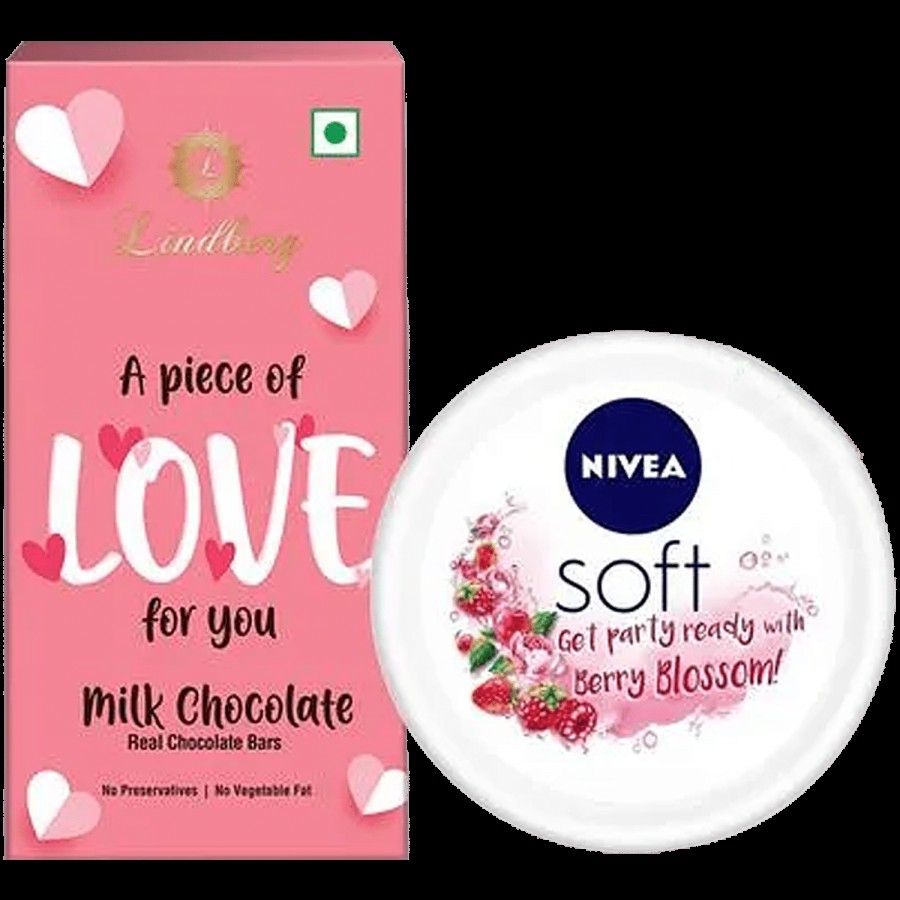 NIVEA Valentine's Day Lindberg Chocolate & NIVEA Face & Body Care Gift Set