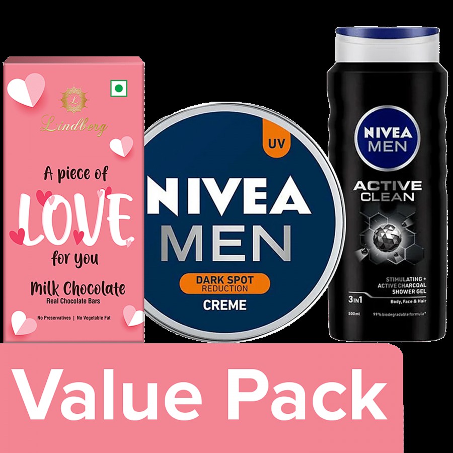 NIVEA Valentine's Day Lindberg Chocolate & Nivea Men Body & Face Gift Set for Him