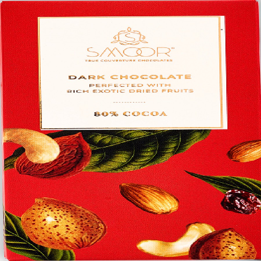 Smoor Dark Chocolate Bar - With Dried Fruits