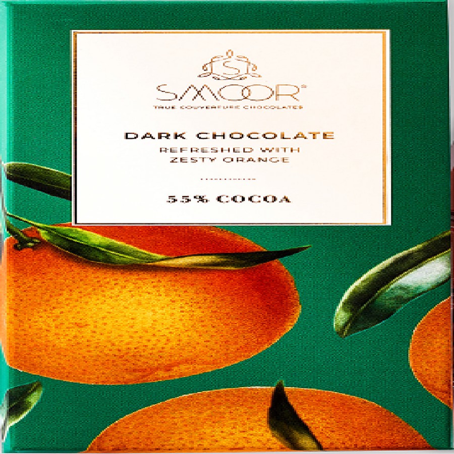 Smoor Dark Chocolate Bar - With Zesty Orange