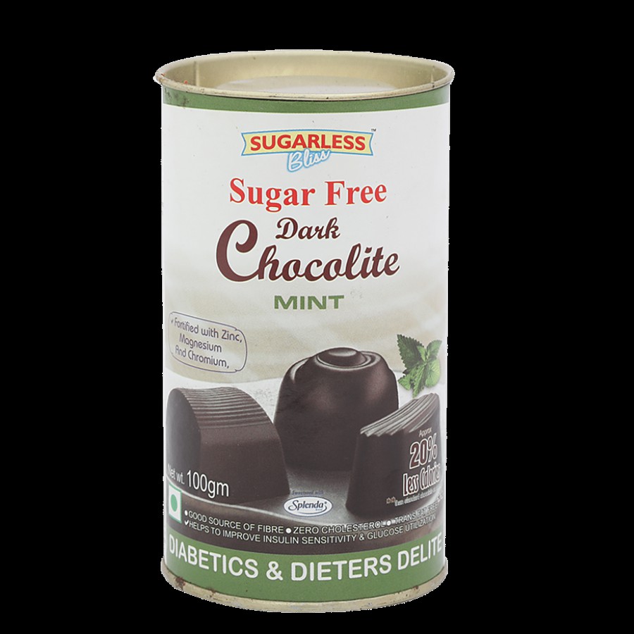 Sugarless Bliss Sugar Free Dark Chocolate - Mint