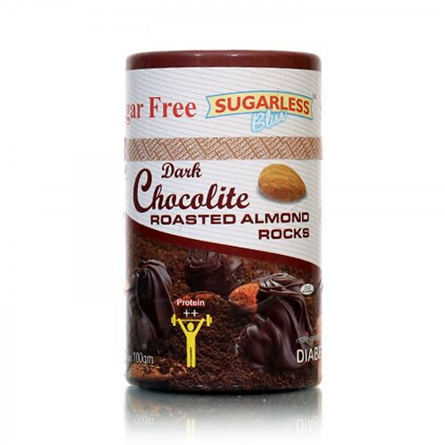 Sugarless Bliss Sugar Free Dark Chocolate - Roasted Almond Rocks