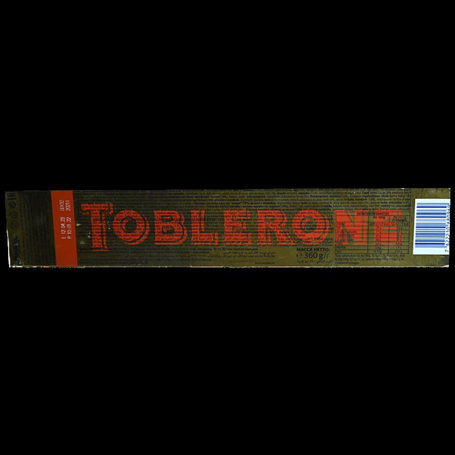 Toblerone Swiss Milk Chocolate With Honey & Almond Nougat - Messages