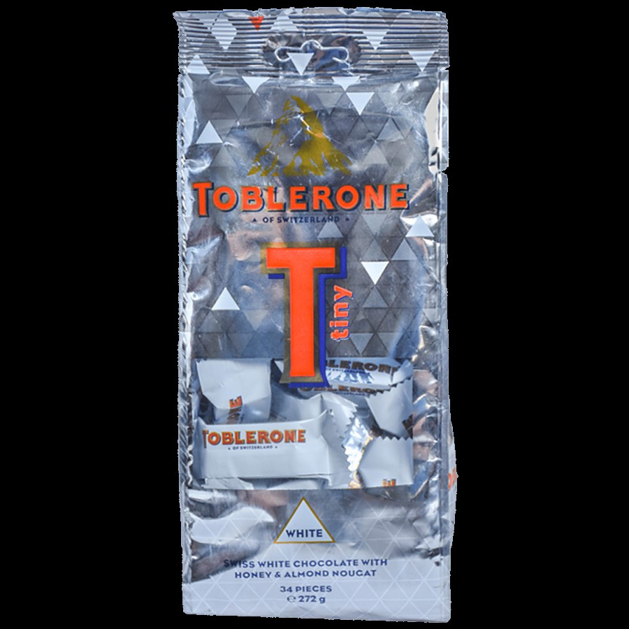 Toblerone Swiss White Chocolate With Honey & Almond Nougat - Tiny