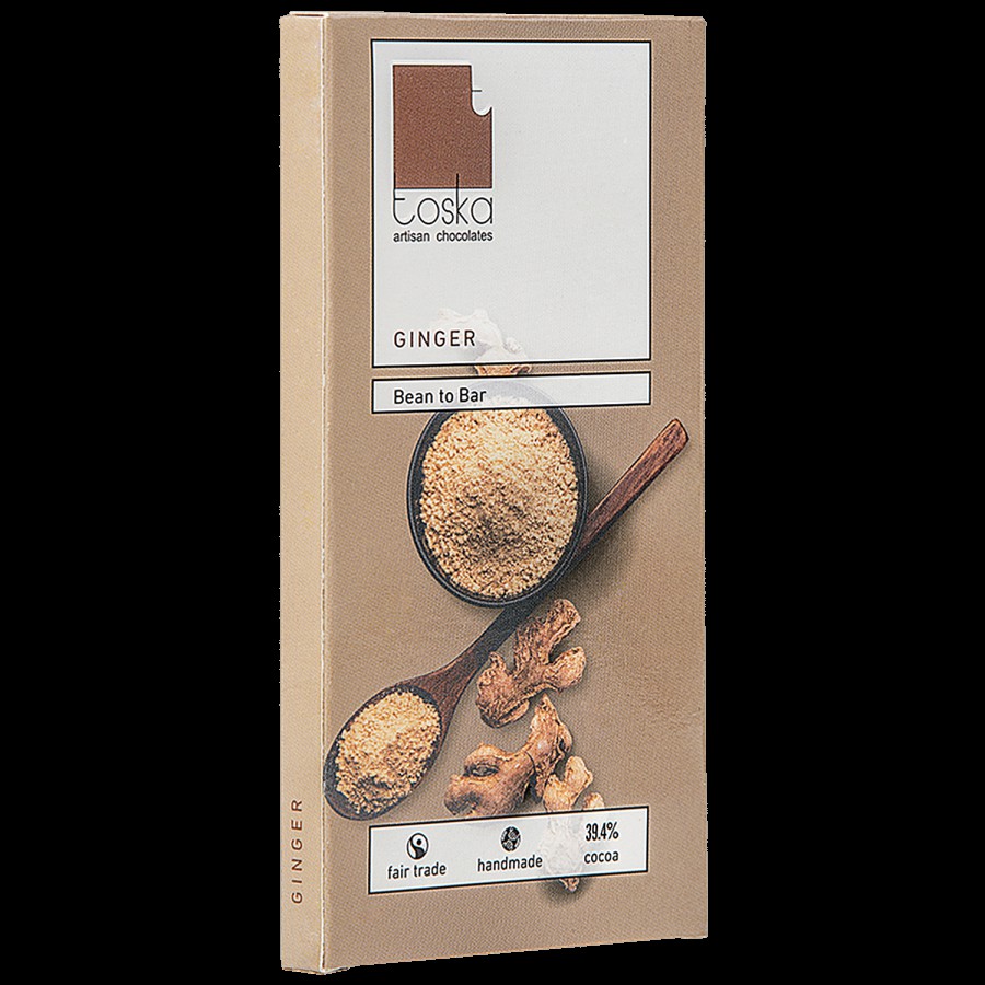 Toska Chocolates Ginger Milk Chocolate - 39.4% Cocoa