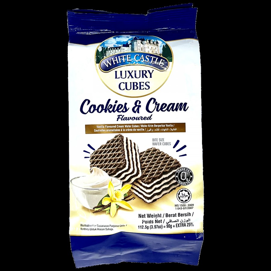 White Castle Luxury Cream Wafer Cubes - Cookies & Cream