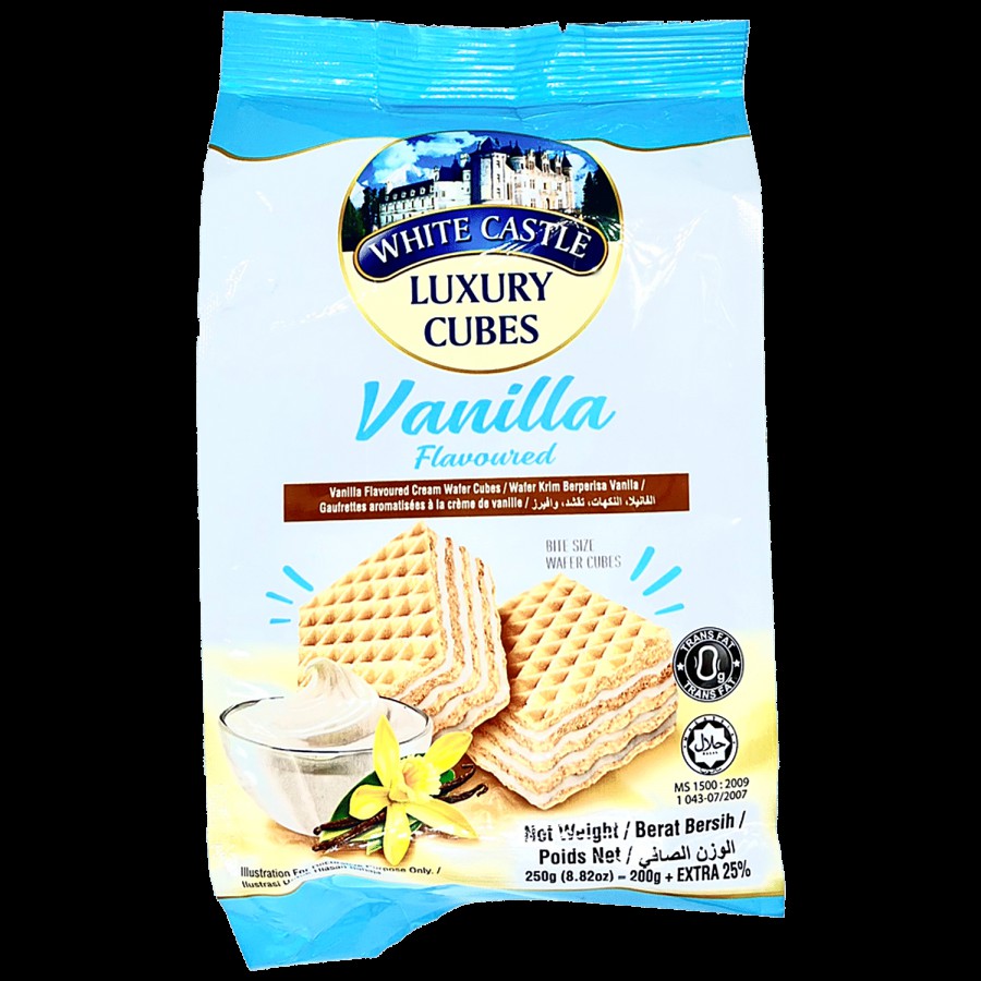 White Castle Luxury Cream Wafer Cubes - Vanilla Flavoured