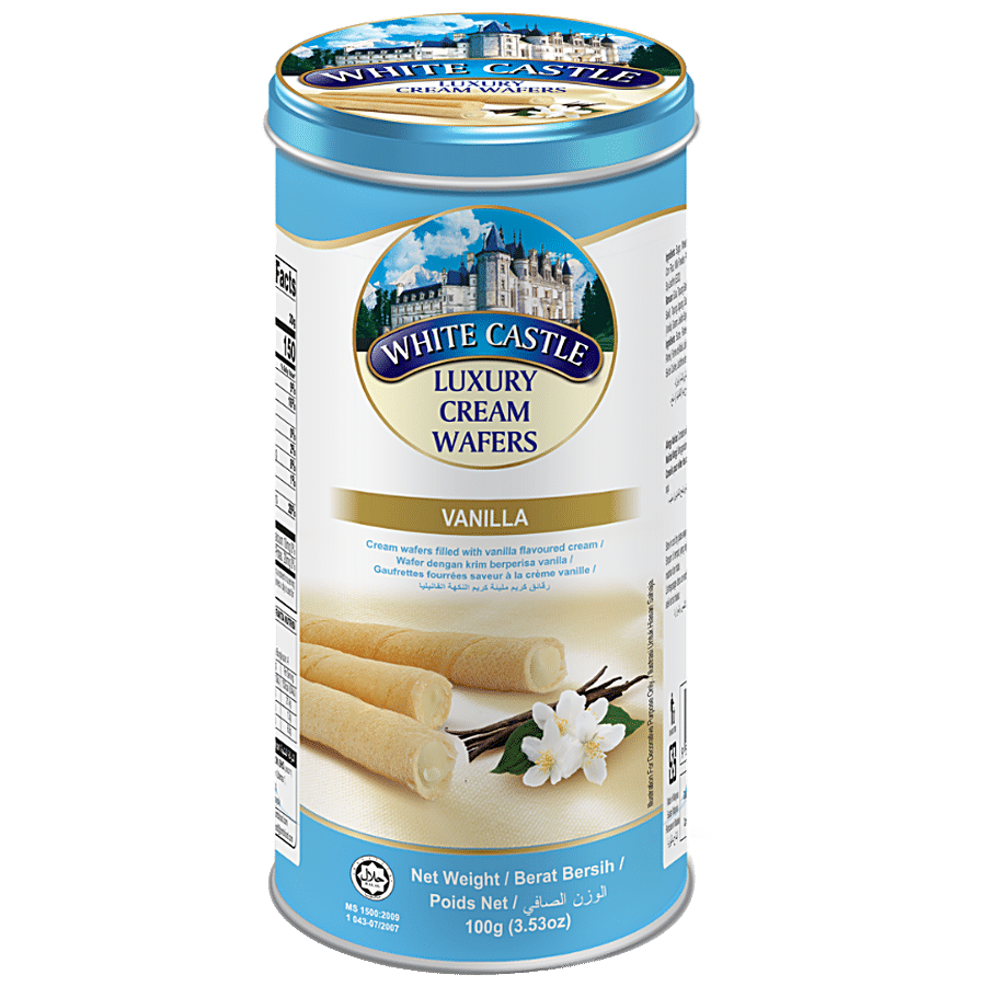 White Castle Luxury Cream Wafer Sticks - Vanilla