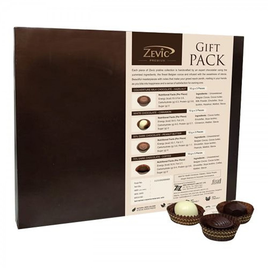 Zevic Premium Gift Pack - Belgian Stevia Chocolates