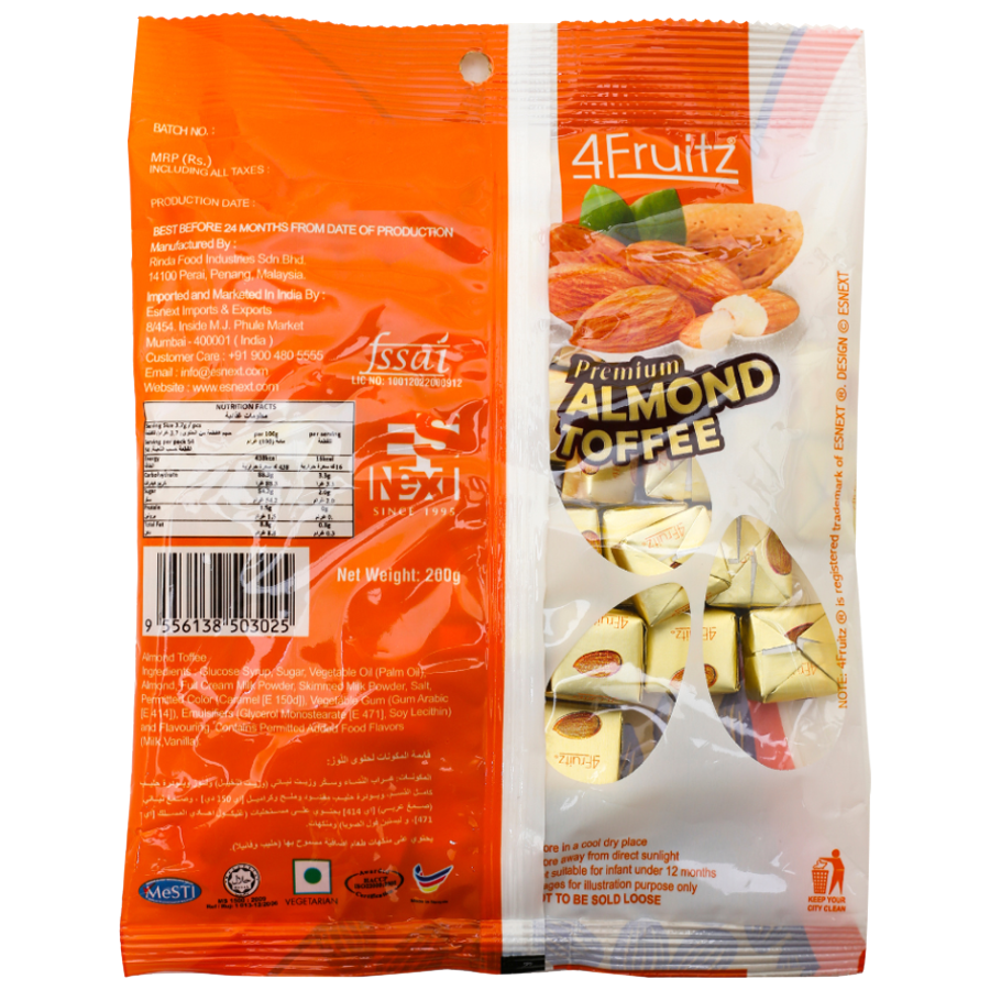 4Fruitz Premium Toffee - Almond