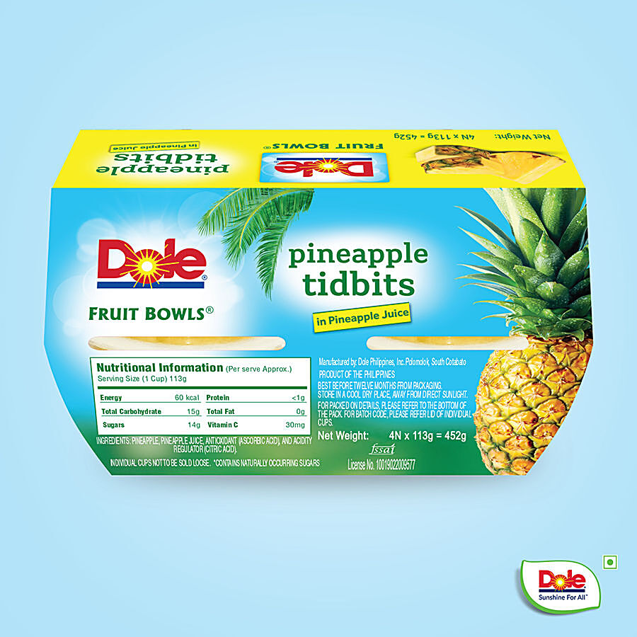 DOLE Fruit Bowls - Diced Pineapple In Fruit Juice