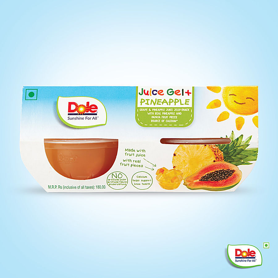 DOLE Juice Gel+ - Pineapple Jelly With Real Pineapple & Pear Fruit Pieces