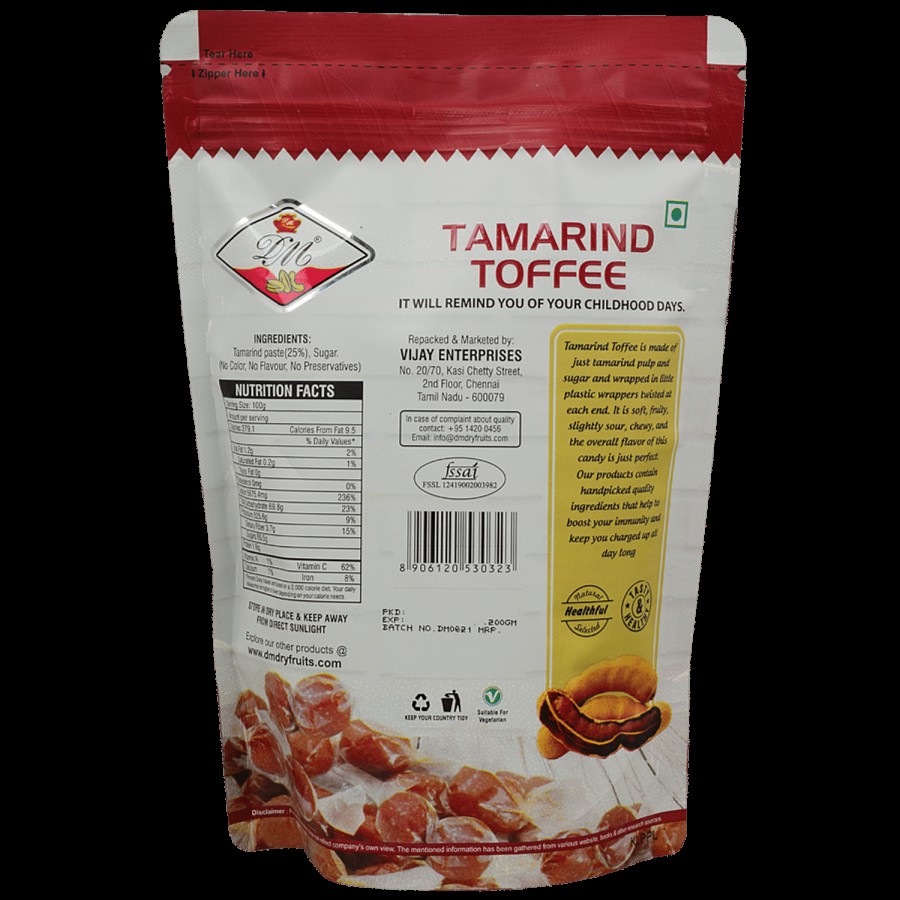 DON MONTE Tamarind Toffee - Chewy Sour & Sweet Candy