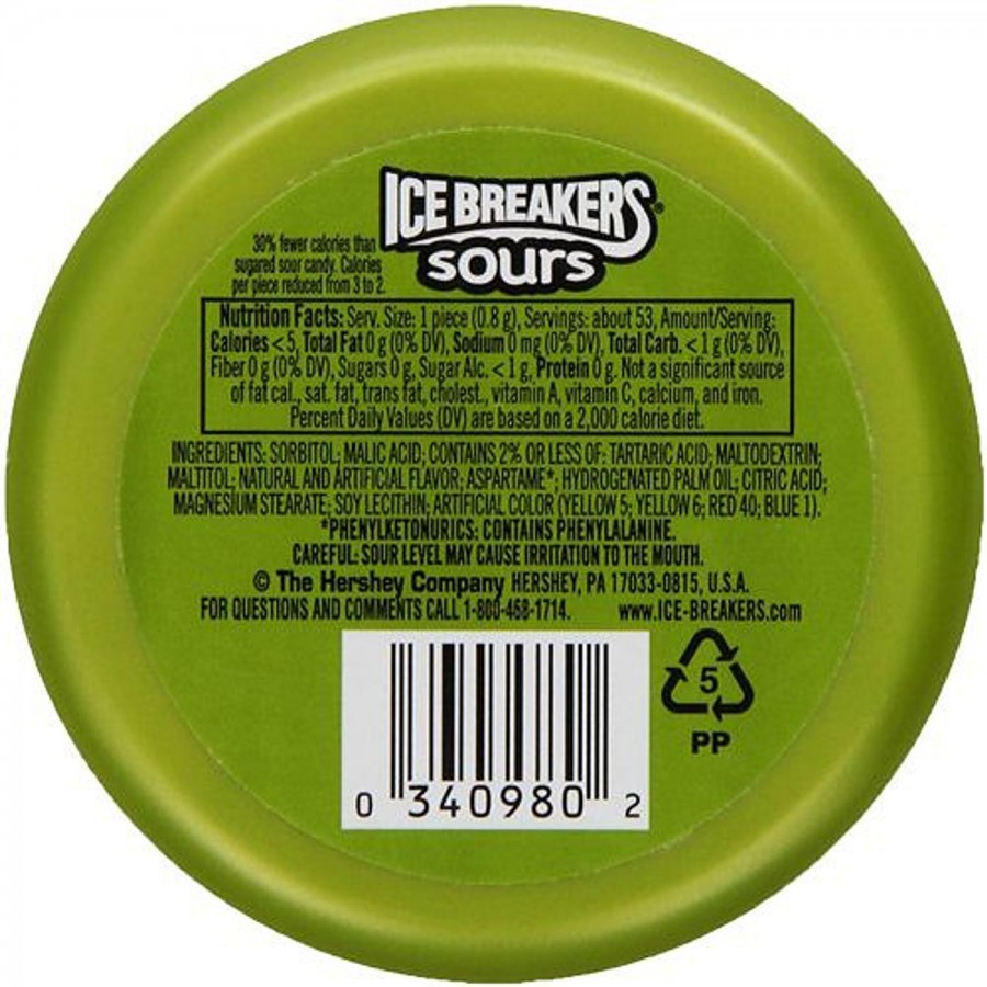 Ice Breakers Sugar Free Sours - Green Apple + Watermelon + Tangerine