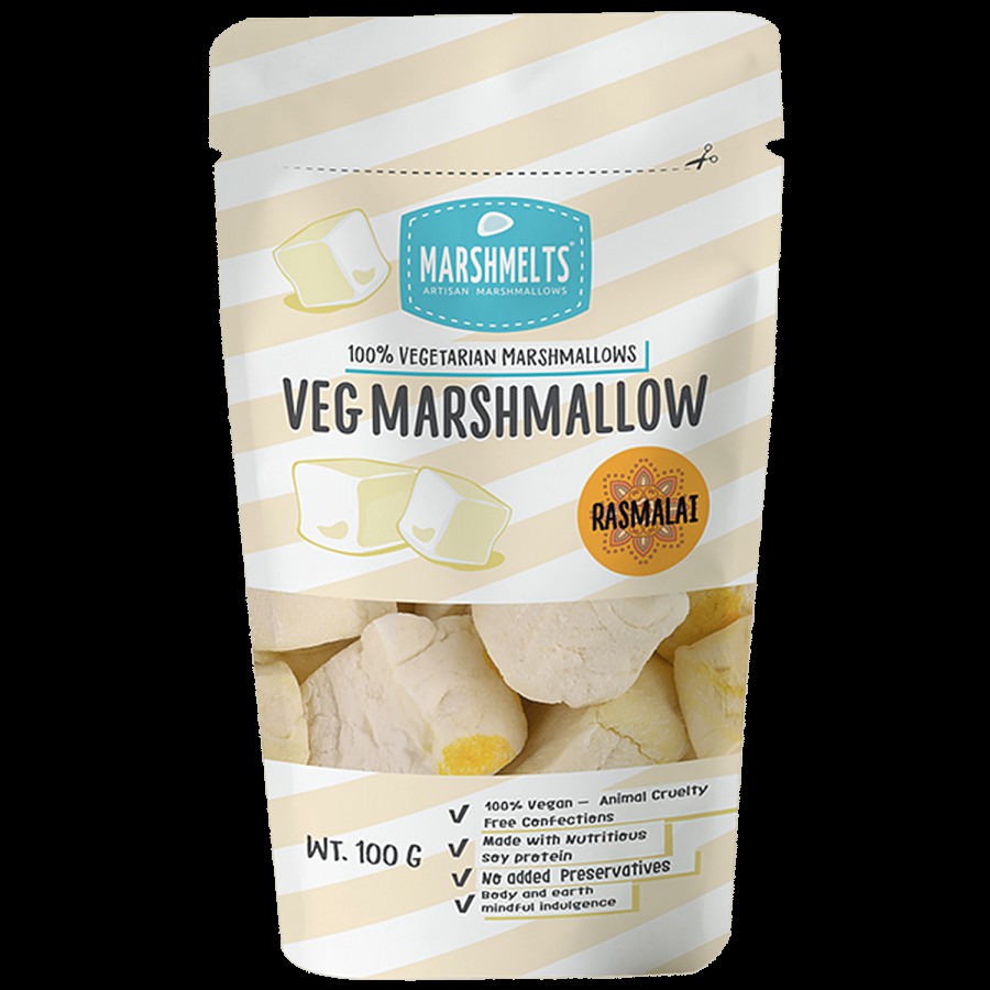 MARSHMELTS ARTISAN MARSHMALLOWS Veg Marshmallow - Rasmalai