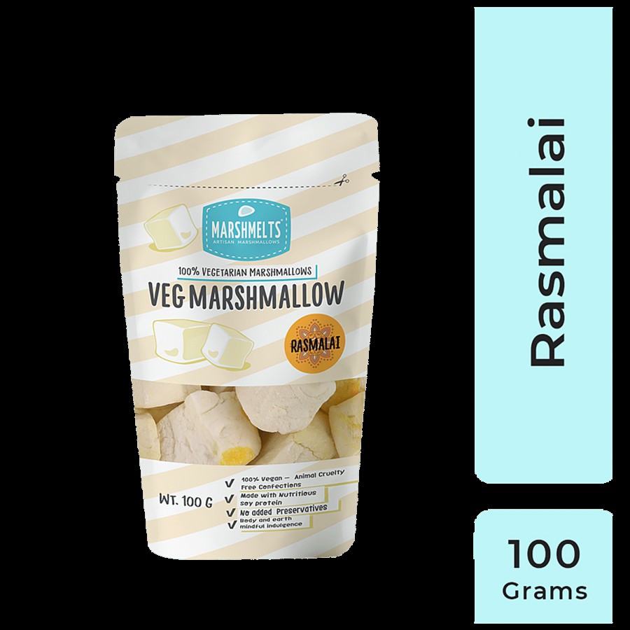 MARSHMELTS ARTISAN MARSHMALLOWS Veg Marshmallow - Rasmalai