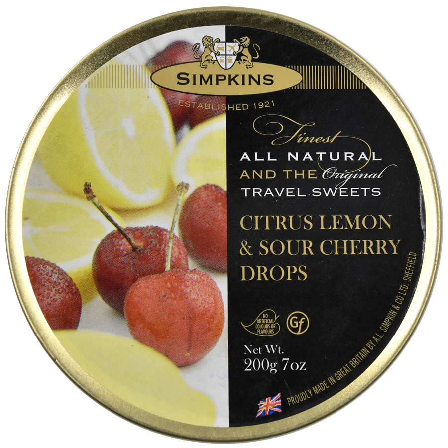 Simpkins  Travel Sweets - Citrus Lemon & Sour Cherry