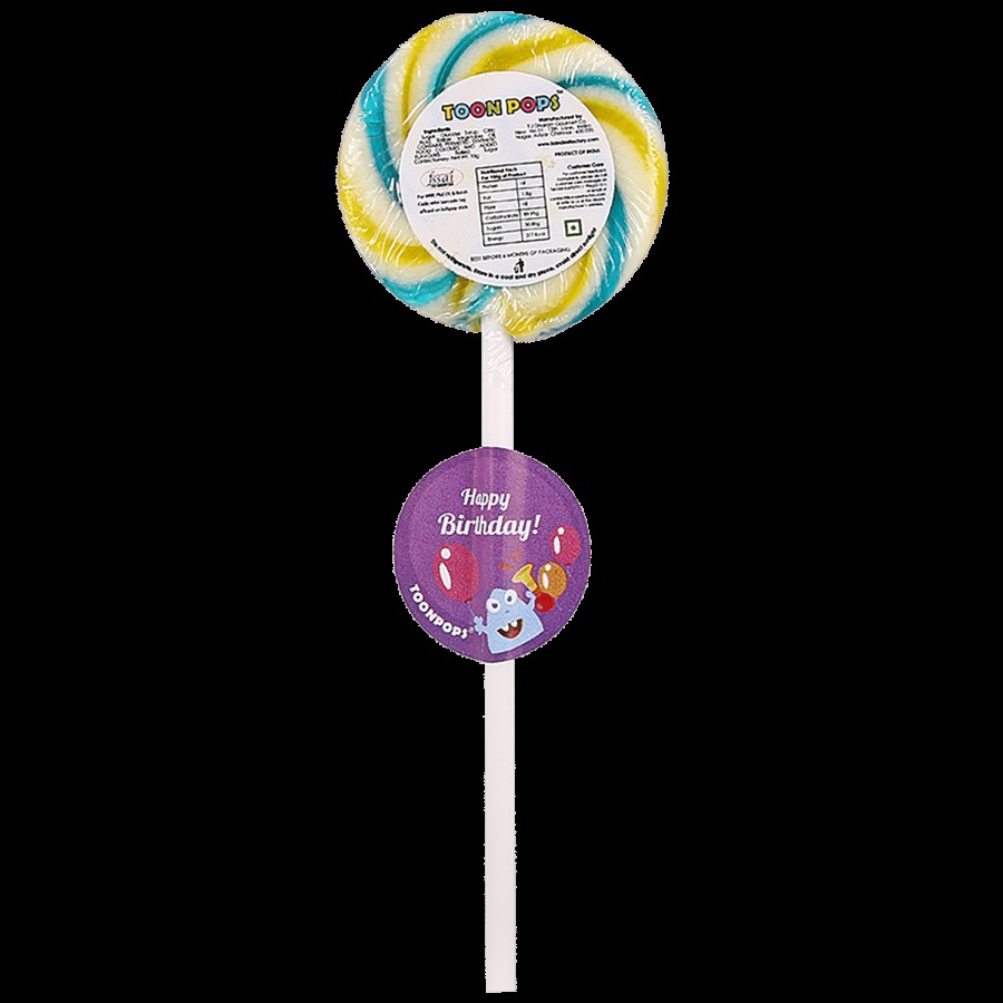 Toonpops Candy Swirl Lollipop - 1.5"