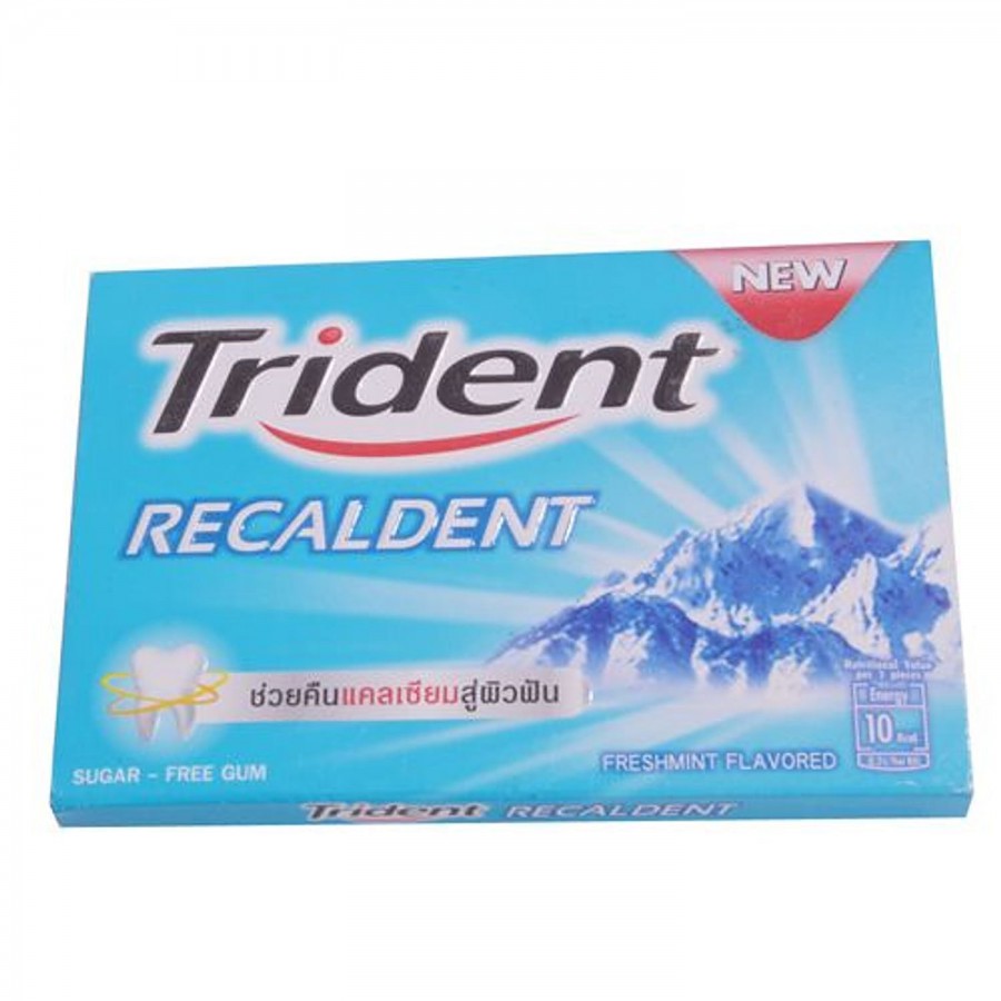 Trident Recaldent Gum - Freshmint (Sugar Free)