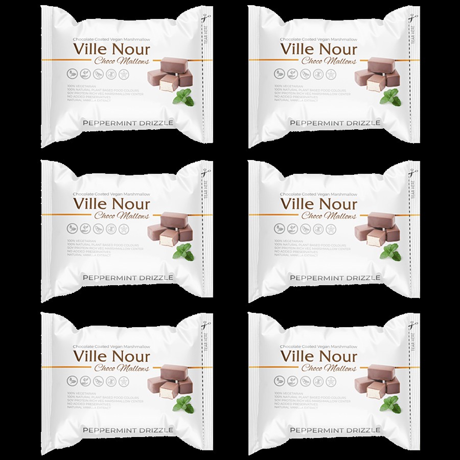 Ville Nour Chocomallows Chocolate Coated Marshmallow - Peppermint Drizzle