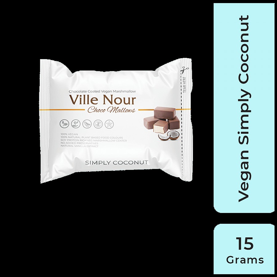 Ville Nour Chocomallows Chocolate Coated Vegan Marshmallow - Simply Coconut