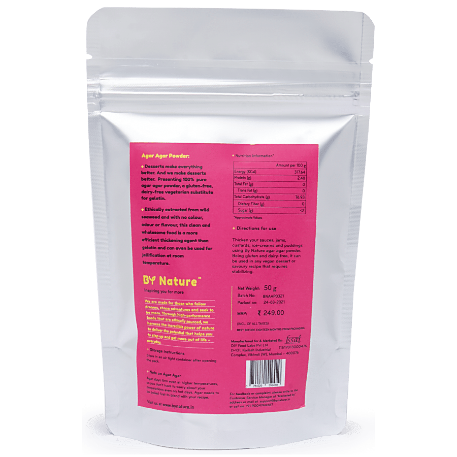 By Nature Agar Agar - Vegetarian Gelatin Powder