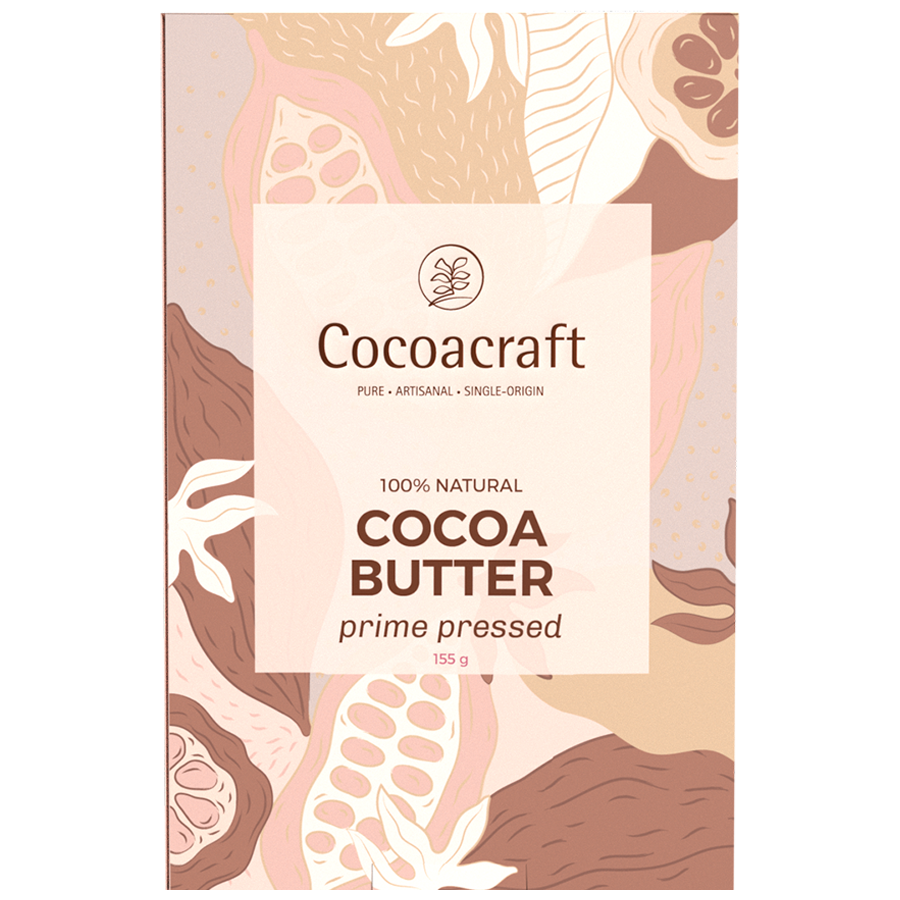 Cocoacraft 100% Natural Cocoa Butter Prime Pressed Slab - Rich In Antioxidants