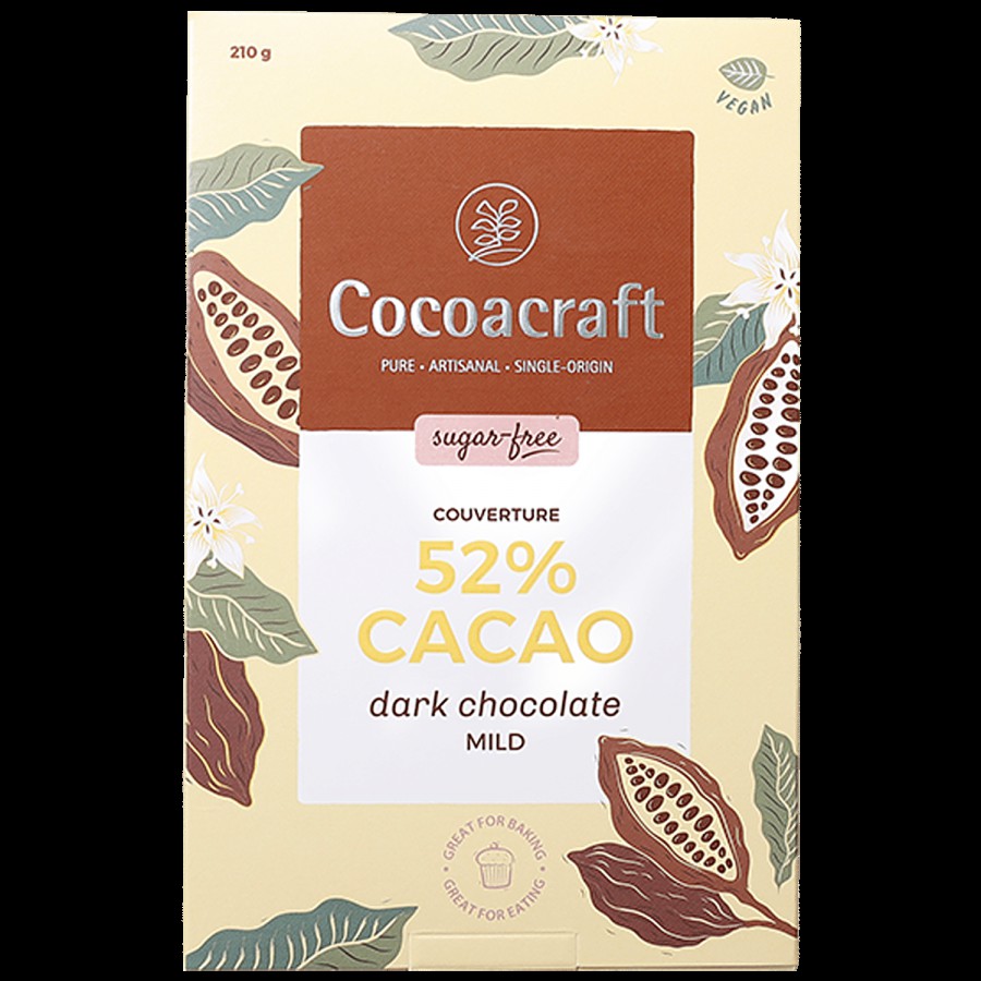 Cocoacraft Dark Chocolate - 52% Cacao Couverture