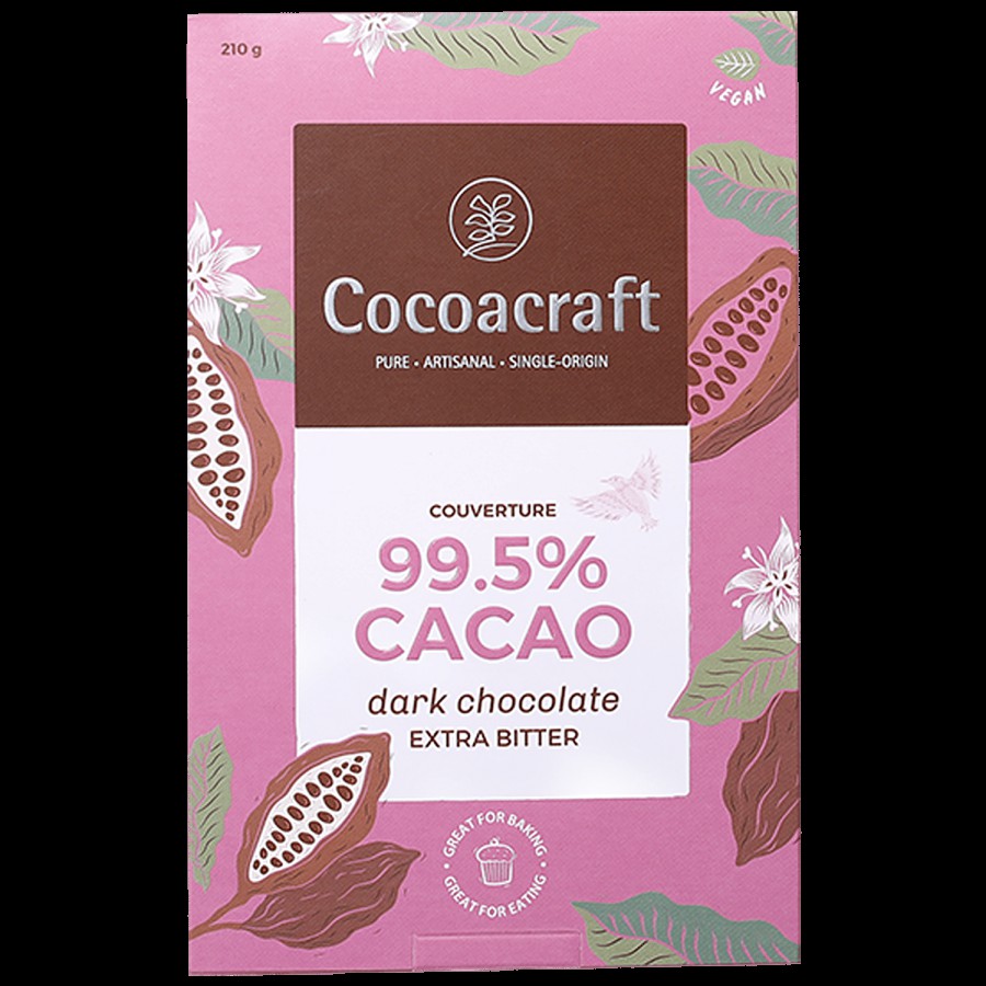 Cocoacraft Dark Chocolate - 99.5% Cacao Couverture