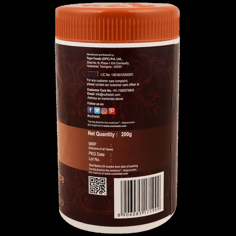 Nutriwish Cocoa Powder Super Food - Rich Source Of Vitamin