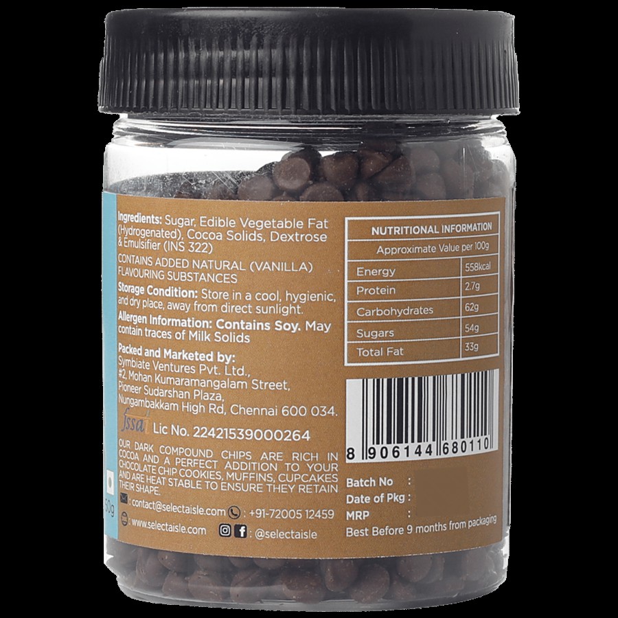 The Select Aisle Dark Compound Chocolate Chips - Premium