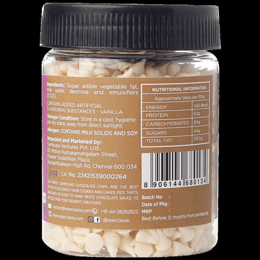 The Select Aisle White Compound Chocolate Chips - Premium