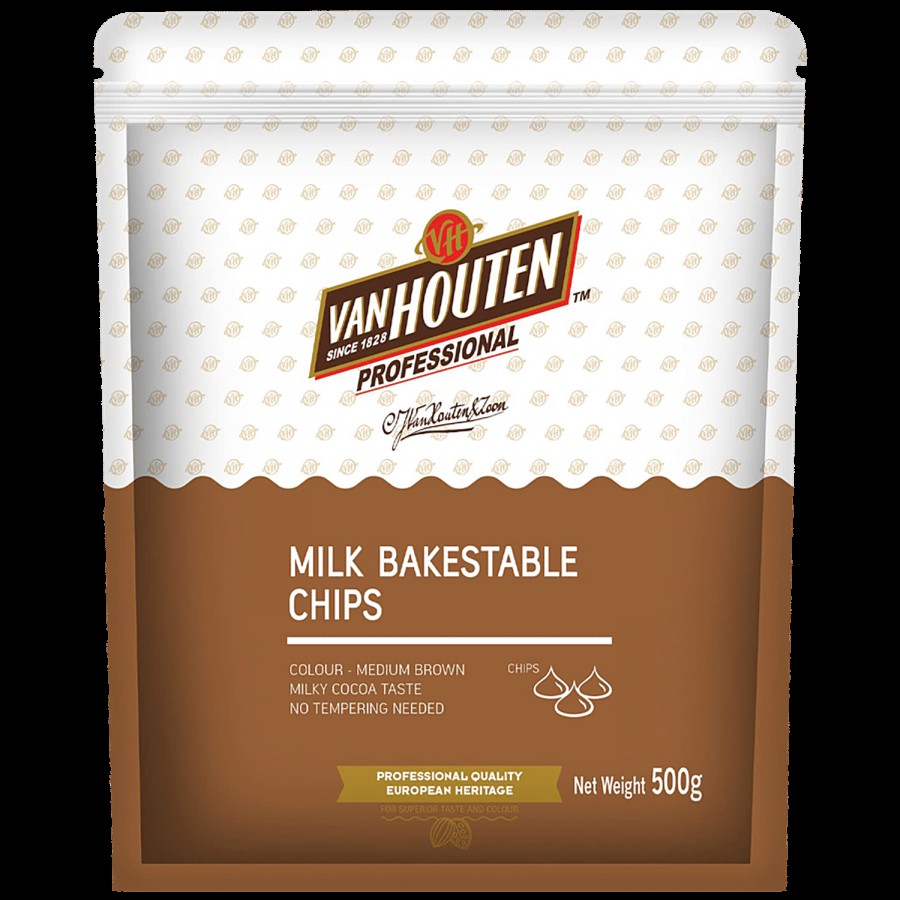 Van Houten Milk Bakestable Chips - Rich Flavour